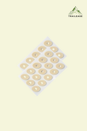 TrailEase Corn Protector Durable Pads Pack of oval corn protector pads on a light beige background with 'TRAILEASE' branding.