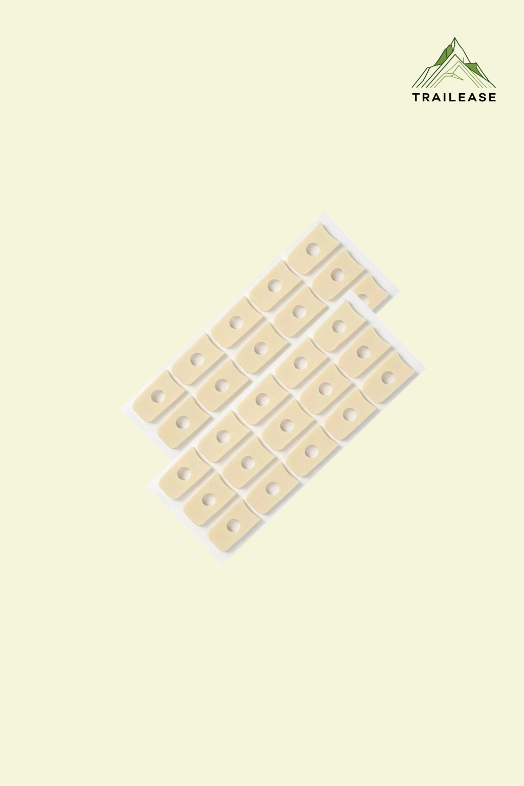 Packaging of corn protector pads with 'TRAILEASE' branding on a beige background