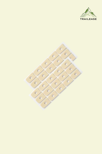 Packaging of corn protector pads with 'TRAILEASE' branding on a beige background